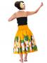 Hula Pa'u Skirt with Tiare Print / Yellow /J2270
