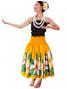 Hula Pa'u Skirt with Tiare Print / Yellow /J2270