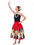 Hula Pa'u Skirt with Tiare Print / Red /G2272