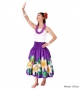 Hula Pa'u Skirt with Plumeria Print / Purple /J2282