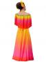 Hula Long Maxi Multi Way Dress / Luxury Collection / Gradation / Green & Pink / J2288grpi