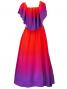 Hula Long Maxi Multi Way Dress / Luxury Collection / Gradation / Orange & Purple / J2288opu