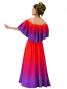 Hula Long Maxi Multi Way Dress / Luxury Collection / Gradation / Orange & Purple / J2288opu
