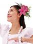 Hula Hair Clip / Plumeria / Red / J2290