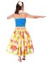 Hula Pa'u Skirt with Flower Print / Yellow / J2301