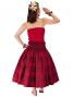 Hula Pa'u Skirt with Kahiko Print / Red /G2305