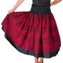 Hula Double & Reversible Pau Skirt with Kahiko  Print / Black / G2307