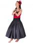 Hula Double & Reversible Pau Skirt with Kahiko  Print / Black / G2307