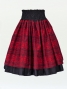 Hula Double & Reversible Pau Skirt with Kahiko  Print / Black / G2307