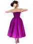 Hula Strapless Shantung Dress with Lehua Embroidery / Purple  / G2308p