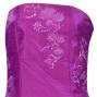 Hula Strapless Shantung Dress with Lehua Embroidery / Purple  / G2308p