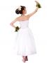 Hula Strapless Shantung Dress with Lehua Embroidery / White  / G2308w
