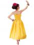 Hula Strapless Shantung Dress with Lehua Embroidery / Yellow  / G2308y