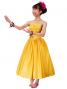 Hula Strapless Shantung Dress with Lehua Embroidery / Yellow  / G2308y