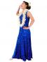Hula Embossed Velvet Dress with Lokelani  / Royal Blue / G2309rba