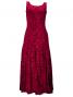 Hula Embossed Velvet Dress with Lokelani  / Wine / G2309wia