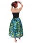Hula Tube Top Dress with Hibiscus print / Black & Green  / J2336bg