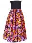Hula Tube Top Dress with Hibiscus print / Black & Purple  / G2336bp