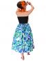 Hula Tube Top Dress with Hibiscus print / White & Blue  / J2336wbl