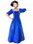 Hula Shantung Dress with Lehua / Luxury Collection / Blue / J2338bl