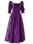 Hula Shantung Dress with Lehua / Luxury Collection / Purple / J2338p