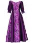 Hula Shantung Dress with Lehua / Luxury Collection / Purple / J2338p