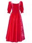 Hula Shantung Dress with Lehua / Luxury Collection / Red / J2338r