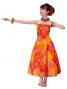 Hula Strapless Dress with Monstera / Orange  / G2345o
