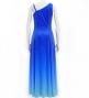 Hula One Shoulder Gradation Velvet Dress / Luxury Collection / BLU & Light BLU / J2347blbl
