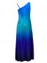 Hula One Shoulder Gradation Velvet Dress / Luxury Collection / Light Blue & Blue / J2347lblbl