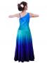 Hula One Shoulder Gradation Velvet Dress / Luxury Collection / Light Blue & Blue / J2347lblbl