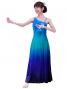 Hula One Shoulder Gradation Velvet Dress / Luxury Collection / Light Blue & Blue / J2347lblbl