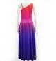 Hula One Shoulder Gradation Velvet Dress / Luxury Collection / ORN & PPL / J2347orpu