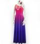 Hula One Shoulder Gradation Velvet Dress / Luxury Collection / ORN & PPL / J2347orpu