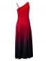 Hula One Shoulder Gradation Velvet Dress / Luxury Collection / Red & Black / J2347rdbk