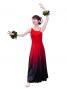 Hula One Shoulder Gradation Velvet Dress / Luxury Collection / Red & Black / J2347rdbk