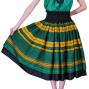 Hula Double & Reversible Pau Skirt with Kahiko  Print / Black / G2372