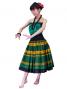 Hula Double & Reversible Pau Skirt with Kahiko  Print / Black / G2372