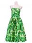 Hula Midi Dress with Hibiscus Print / Green / G2378gr