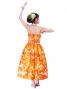 Hula Midi Dress with Hibiscus Print / Orange / G2378or