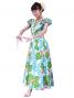 Hula Long Dress with Lehua Print / Blue / G2379bl