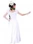 Hula Long Dress with Lehua Print / White / G2379wh
