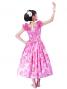 Hula Midi Dress with Hibiscus Print / Pink / G2380pi
