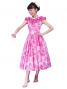 Hula Midi Dress with Hibiscus Print / Pink / G2380pi