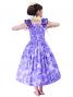 Hula Midi Dress with Hibiscus Print / Purple / G2380pu