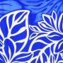 Hula Pa'u Skirt with Plumeria Print / Blue / J2397