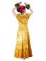 Hula Off Shoulder Dress with Crushed Velvet / Gold / G2429gd