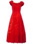 Hula Off Shoulder Dress with Crushed Velvet / Red / G2429rd