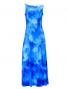 Hula Boat Neck Dress with Velvet / Luxury Collection / Blue / J2430bl