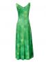 Hula Boat Neck Dress with Velvet / Luxury Collection / Green / J2430gr